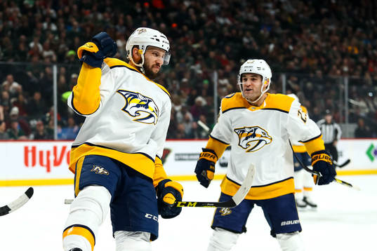 Ishockey, NHL Mar 3, 2019; Saint Paul, MN, USA; Nashville