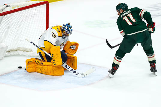 Ishockey, NHL Mar 3, 2019; Saint Paul, MN, USA; Minnesota