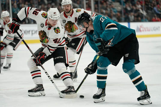 Ishockey, NHL Mar 3, 2019; San Jose, CA, USA; Chicago