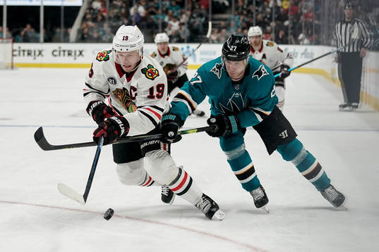 Ishockey, NHL Mar 3, 2019; San Jose, CA, USA; Chicago
