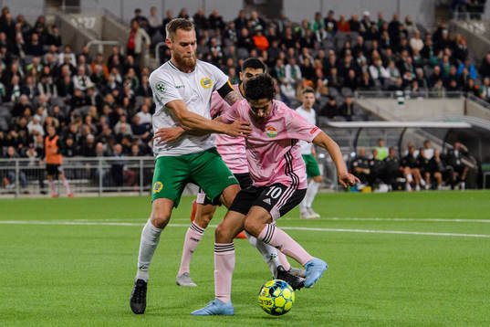 Hammarbys David Fällman och Dalkurds Ahmad Awad
