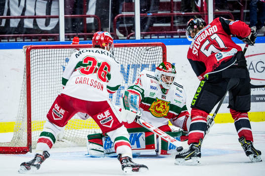 Malmö Redhawks Emil Sylvegård  mot Moras Jonathan