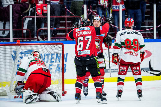 Malmö Redhawks Konstantin Komarek och Pontus Netterberg