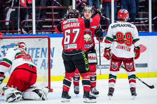 Malmö Redhawks Konstantin Komarek och Pontus Netterberg
