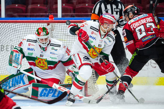 Malmö Redhawks Christoffer Forsberg gör 4-1 bakom Moras