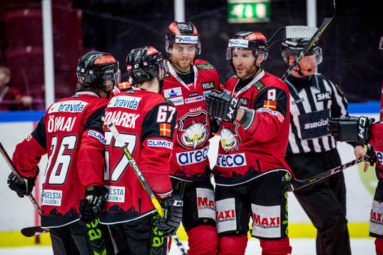 Malmö Redhawks Anton Öhman, Konstantin Komarek, Max