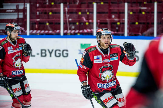 Malmö Redhawks Frederik Storm jublar