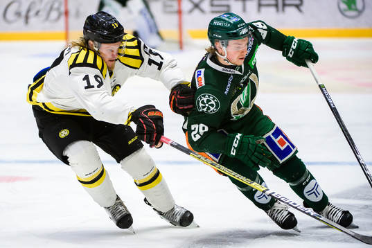 Brynäs Ludvig Nilsson och Färjestads Oskar Steen
