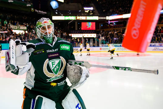 Färjestads målvakt Markus Svensson