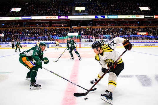 Färjestads Carl Jakobsson och Brynäs Nicklas Danielsson