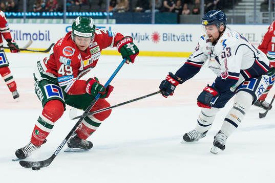 Frölundas Rhett Rakshani och Linköpings Eddie Larsson