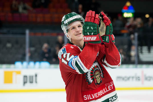 Frölundas Max Friberg tackar publiken
