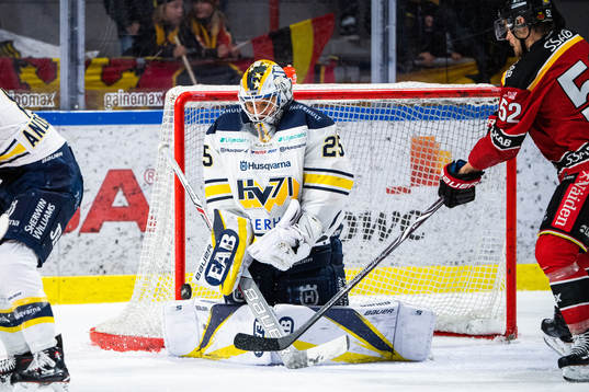 s målvakt Felix Sandström och Luleås Karl Fabricius