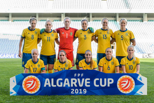 Lina Hurtig , Stina Blackstenius , goalkeeper Hedvig
