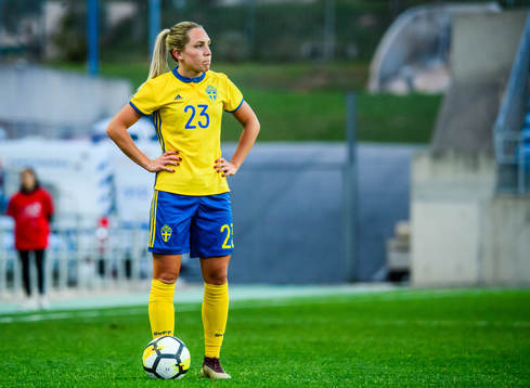 Elin Rubensson of Sweden looks dejected