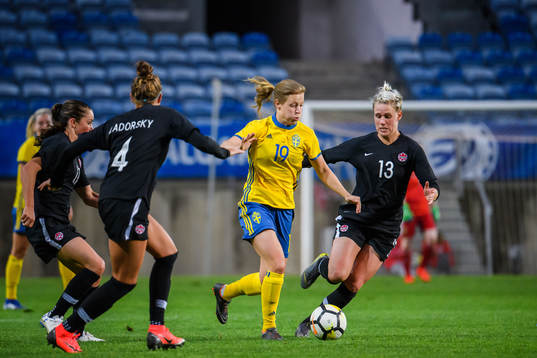Anna Anvegård of Sweden against Shelina Zadorsky and