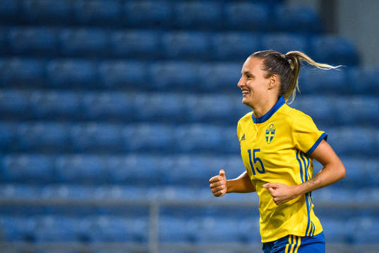 Nathalie Björn of Sweden celebrates