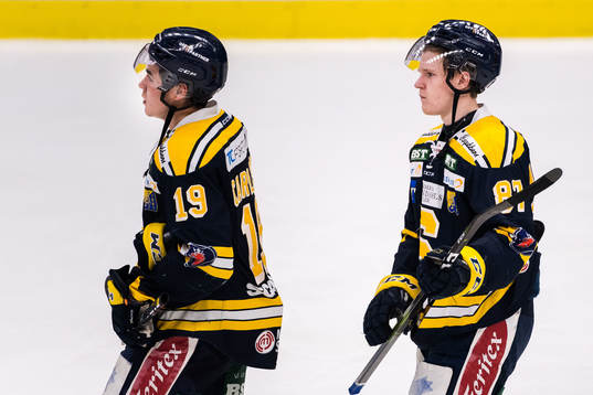 Södertäljes Lucas Carlsson och Hugo Gustafsson deppar