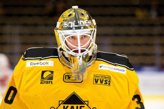 Skellefteås målvakt Gustaf Lindvall   i Kågedalens AIF's