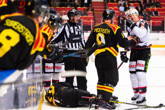 Brynäs Niclas Andersén i bråk med Malmö Redhawks Lars