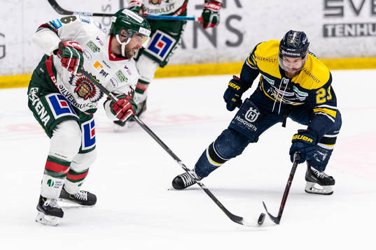 s Robin Figren och Frölundas Brandon Gormley