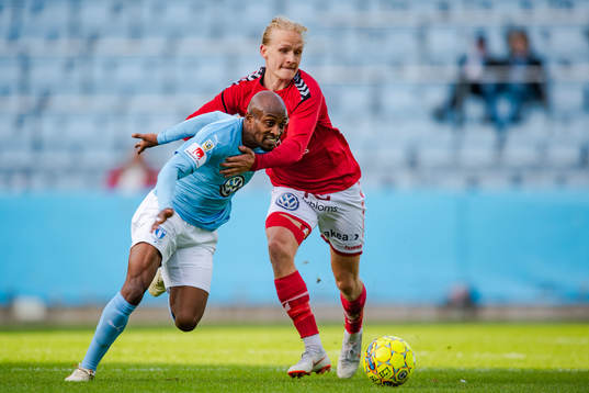 Malmö FFs Fouad Bachirou och Kalmars Henrik Löfqvist
