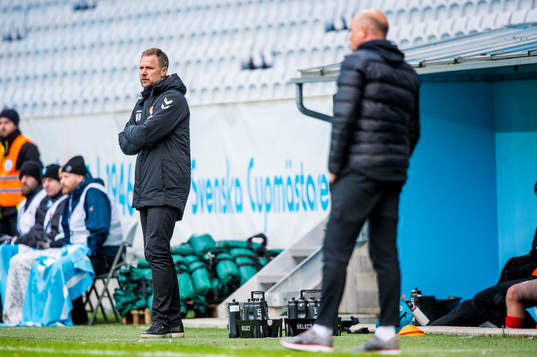 Kalmars tränare Magnus Pehrsson och Malmö FFs tränare