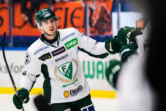 Färjestads Michael Lindqvist jublar