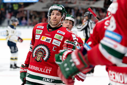 Frölundas Joel Lundqvist jublar