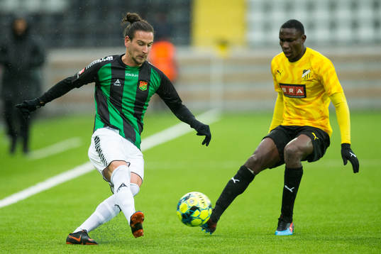 GAIS Edin Hamidovic och Häckens Elohor Ekpolo