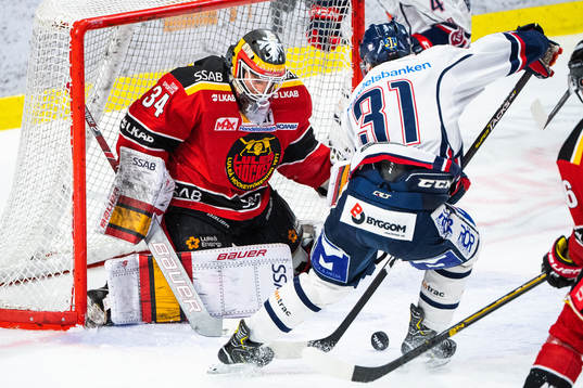 Luleås målvakt Joel Lassinantti och Linköpings Olle