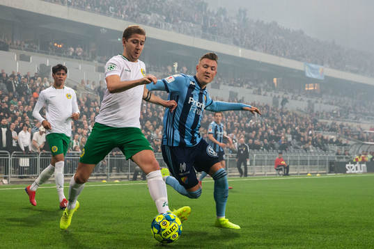 Hammarbys Jeppe Andersen och Djurgårdens Fredrik Ulvestad