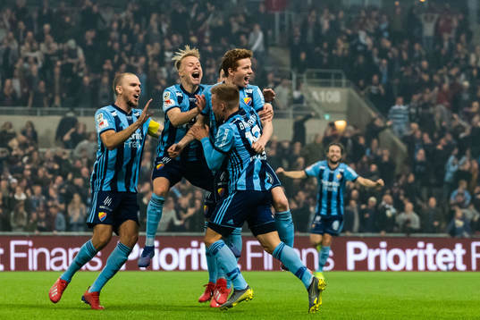 Djurgårdens spelare jublar
