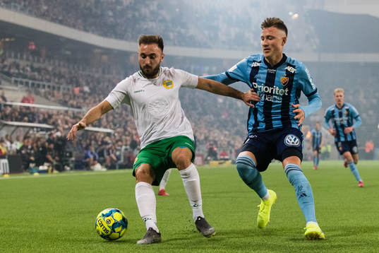 Hammarbys Muamer Tankovic och Djurgårdens Fredrik Ulvestad
