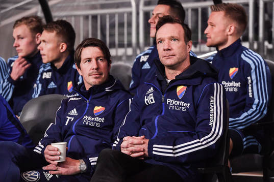 Djurgårdens tränare Kim Bergstrand och tränare Thomas