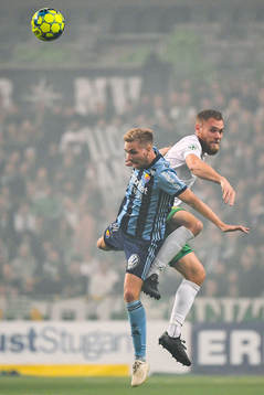 Djurgårdens Jonathan Ring i nickduell med Hammarbys David