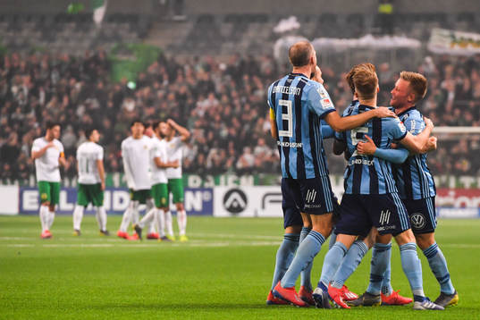 Djurgårdens spelare jublar