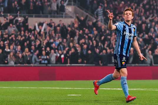 Djurgårdens Aslak Witry jublar