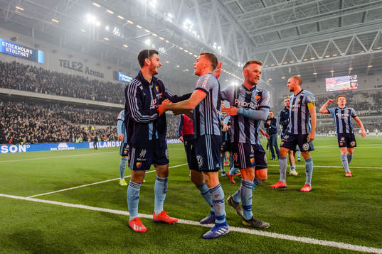 Djurgårdens spelare jublar