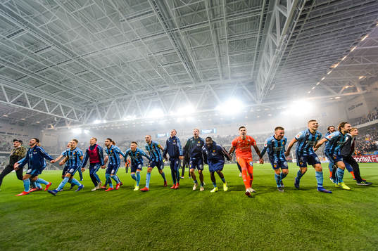 Djurgårdens spelare jublar