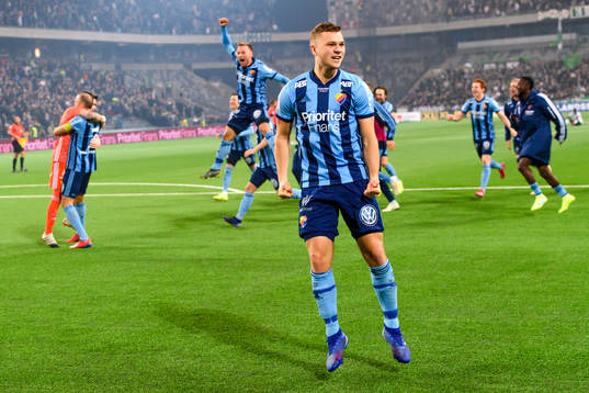Djurgårdens Jesper Karlström jublar