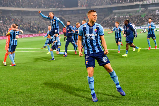 Djurgårdens Jesper Karlström jublar