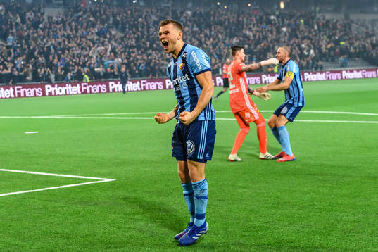 Djurgårdens Jesper Karlström jublar