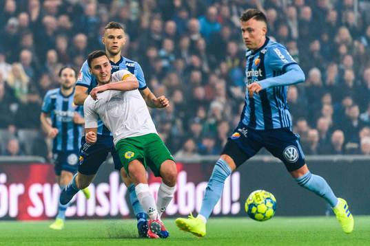 Hammarbys Jeppe Andersen och Djurgårdens Fredrik Ulvestad
