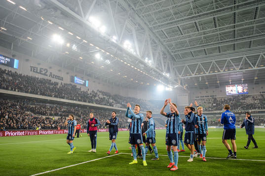 Djurgårdens spelare jublar