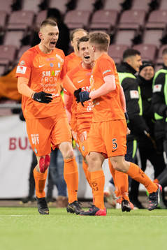 AFC Eskilstunas Gustav Jarl jublar