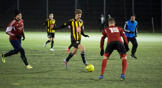 i träningsmatchen mellan IFK Hässleholms juniorer och