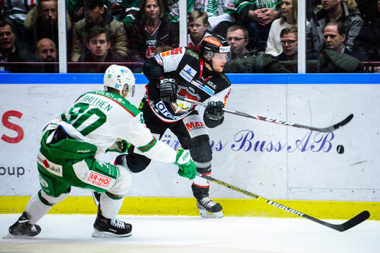 Rögles Ted Brithén och Malmö Redhawks Carl Persson