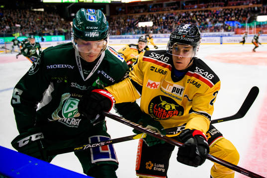 Färjestads Gustav Rydahl och Luleås Fredrik Styrman