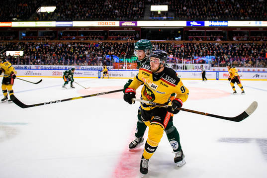 Färjestads Linus Johansson och Luleås Robin Kovacs